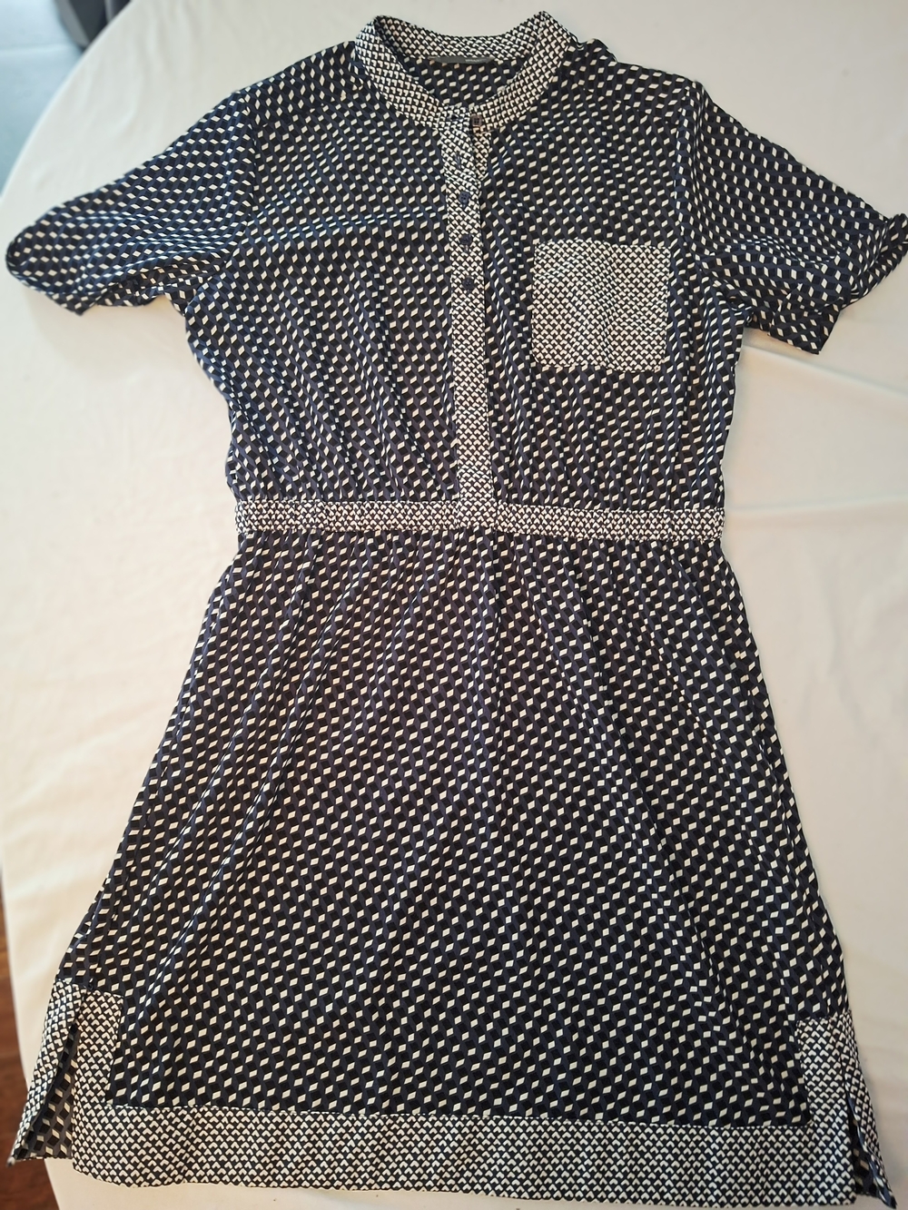 Sweet Smart Set Geometric Print  Elasticized Waist Dress. Ladies L. NWOT. - Picture 16 of 16